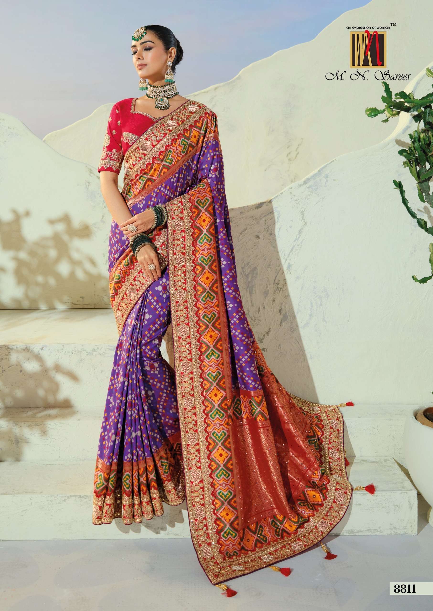 MN The Heritage Of Patola 8800 Series fancy fabric saree wholesale in surat